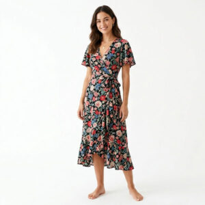Floral Wrap Dress