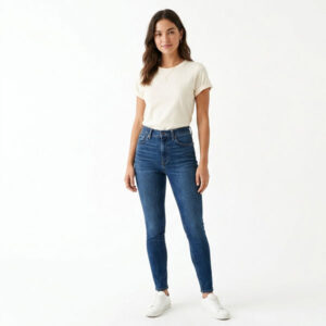High-Waist Skinny Jeans