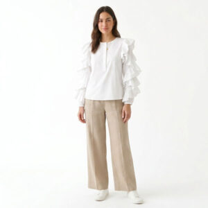 Ruffle Sleeve Blouse