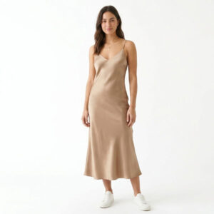 Satin Slip Midi Dress