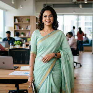 Linen Casual Saree