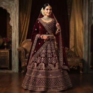 Velvet Lehenga Choli